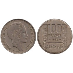Monnaie monde - ALGERIE - KM93 - 100 francs 1952