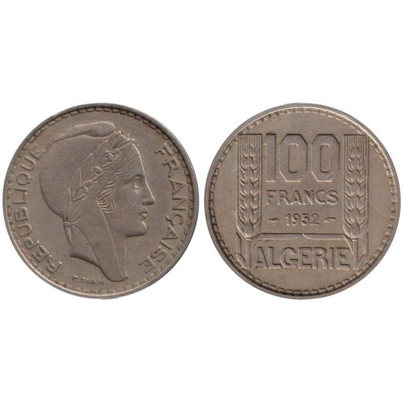Monnaie monde - ALGERIE - KM93 - 100 francs 1952