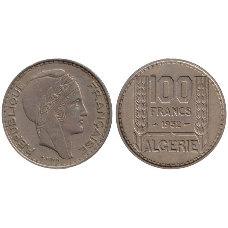 Monnaie monde - ALGERIE - KM93 - 100 francs 1952