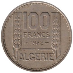 Monnaie monde - ALGERIE - KM93 - 100 francs 1952