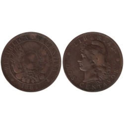Monnaie monde - ARGENTINE - KM33 - 2 centavos 1884