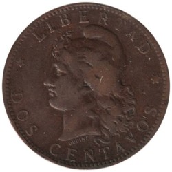 Monnaie monde - ARGENTINE - KM33 - 2 centavos 1884