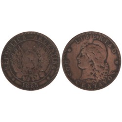 Monnaie monde - ARGENTINE - KM33 - 2 centavos 1885