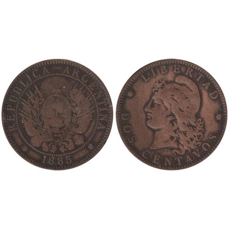 Monnaie monde - ARGENTINE - KM33 - 2 centavos 1885