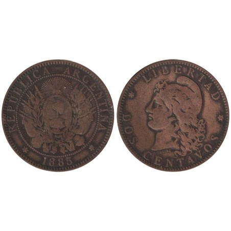 Monnaie monde - ARGENTINE - KM33 - 2 centavos 1885