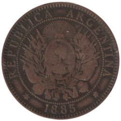 Monnaie monde - ARGENTINE - KM33 - 2 centavos 1885
