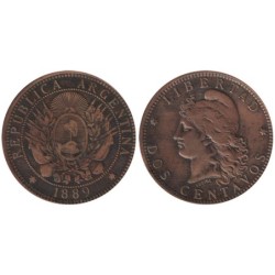 Monnaie monde - ARGENTINE - KM33 - 2 centavos 1889