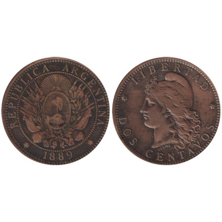 Monnaie monde - ARGENTINE - KM33 - 2 centavos 1889
