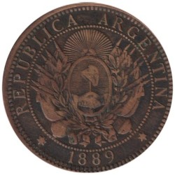 Monnaie monde - ARGENTINE - KM33 - 2 centavos 1889
