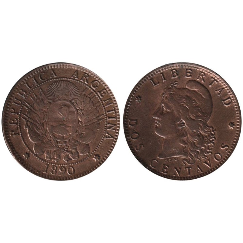 Monnaie monde - ARGENTINE - KM33 - 2 centavos 1890