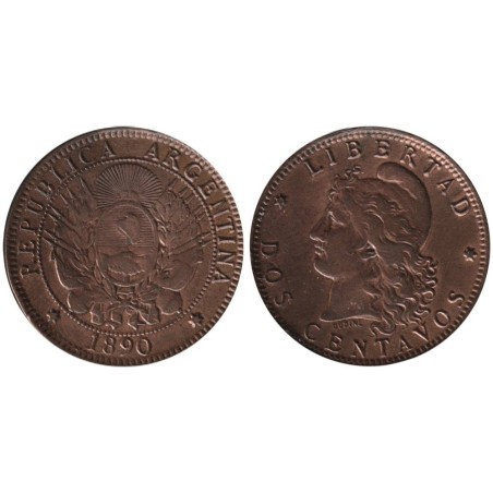 Monnaie monde - ARGENTINE - KM33 - 2 centavos 1890