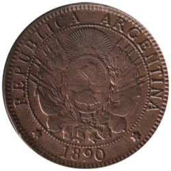Monnaie monde - ARGENTINE - KM33 - 2 centavos 1890