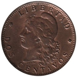 Monnaie monde - ARGENTINE - KM33 - 2 centavos 1890