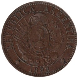 Monnaie monde - ARGENTINE - KM33 - 2 centavos 1893
