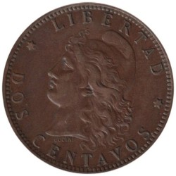 Monnaie monde - ARGENTINE - KM33 - 2 centavos 1893
