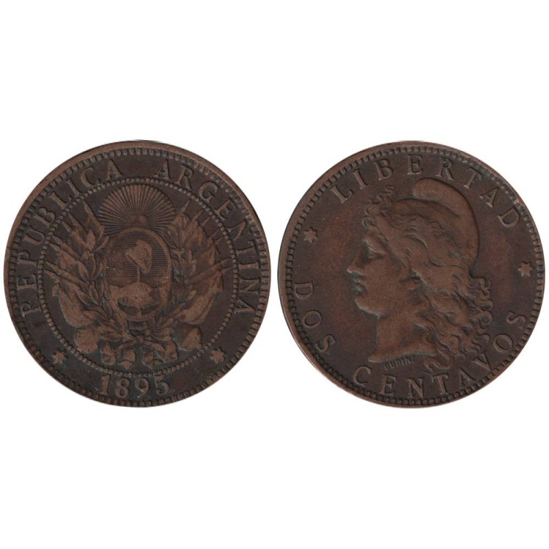 Monnaie monde - ARGENTINE - KM33 - 2 centavos 1895