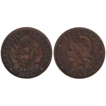 Monnaie monde - ARGENTINE - KM33 - 2 centavos 1895