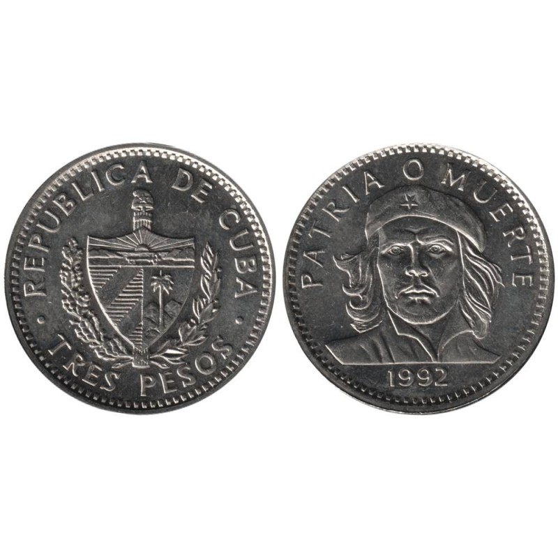 Monnaie monde - CUBA - KM346a - 3 pesos 1992