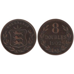 Monnaie monde - GUERNESEY - KM7 - 8 doubles 1902