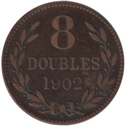Monnaie monde - GUERNESEY - KM7 - 8 doubles 1902