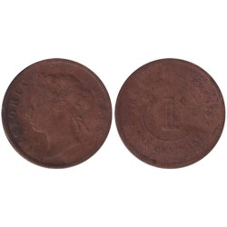 Monnaie monde - ETABLISSEMENTS DES DETROITS - KM9 - 1 cent 1875
