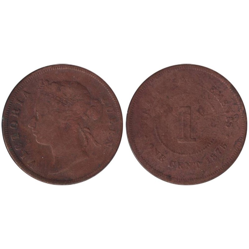 Monnaie monde - ETABLISSEMENTS DES DETROITS - KM9 - 1 cent 1875