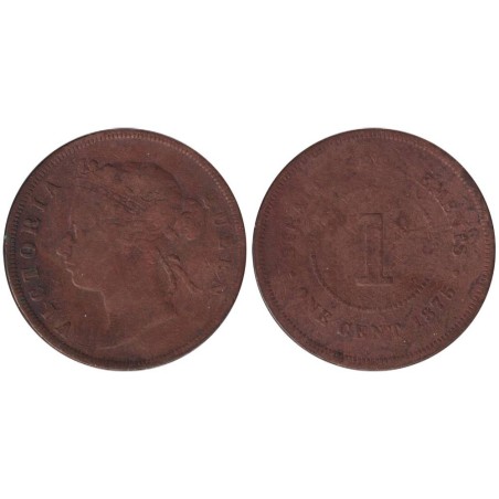 Monnaie monde - ETABLISSEMENTS DES DETROITS - KM9 - 1 cent 1875