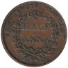 Monnaie monde - INDES BRITANNIQUES - KM447.1 - 1/2 anna 1835 - Madras