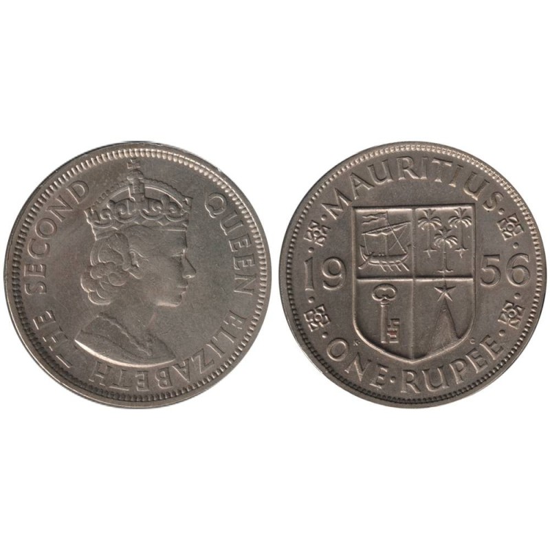 Monnaie monde - ILE MAURICE - KM35.1 - 1 rupee 1956