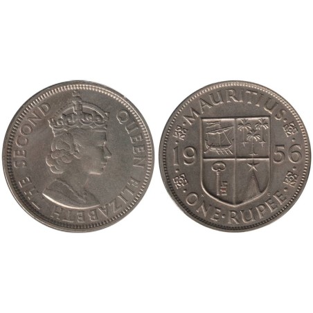 Monnaie monde - ILE MAURICE - KM35.1 - 1 rupee 1956