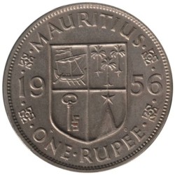Monnaie monde - ILE MAURICE - KM35.1 - 1 rupee 1956