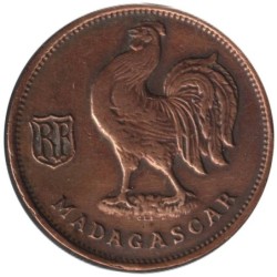 Monnaie monde - MADAGASCAR - KM1 - 50 centimes 1943