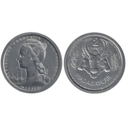 Monnaie monde - MADAGASCAR - KM4 - 2 francs 1948
