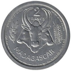 Monnaie monde - MADAGASCAR - KM4 - 2 francs 1948