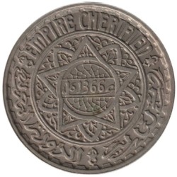 Monnaie monde - MAROC - Y44 - 10 francs AH1366 - 1947