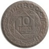Monnaie monde - MAROC - Y44 - 10 francs AH1366 - 1947