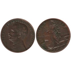 Monnaie monde - ITALIE - KM42 - 5 centesimi 1912 R