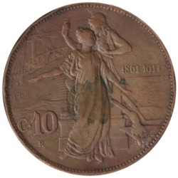 Monnaie monde - ITALIE - KM51 - 10 centesimi 1911 R