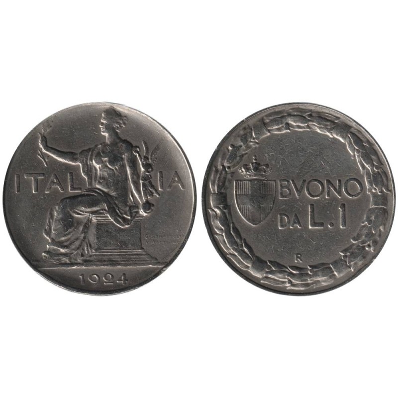 Monnaie monde - ITALIE - KM62 - 1 lira 1924 R