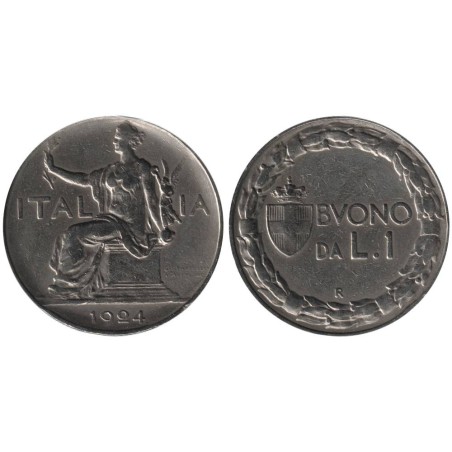Monnaie monde - ITALIE - KM62 - 1 lira 1924 R