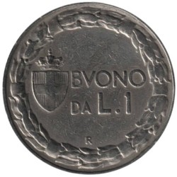 Monnaie monde - ITALIE - KM62 - 1 lira 1924 R