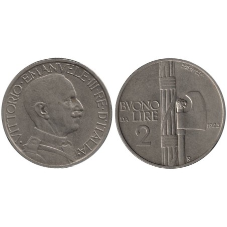 Monnaie monde - ITALIE - KM63 - 2 lire 1923 R