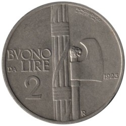 Monnaie monde - ITALIE - KM63 - 2 lire 1923 R
