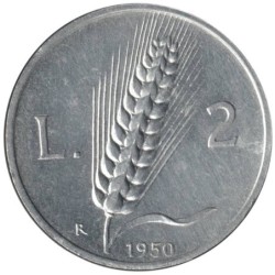 Monnaie monde - ITALIE - KM88 - 2 lire 1950 R