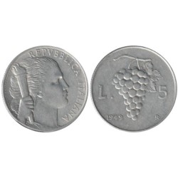 Monnaie monde - ITALIE - KM89 - 5 lire 1949 R