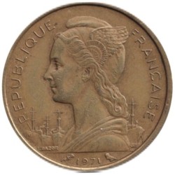 Monnaie monde - LA REUNION - KM10a -10 francs 1971