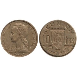 Monnaie monde - LA REUNION - KM10a -10 francs 1972