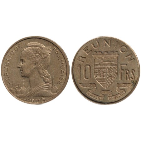 Monnaie monde - LA REUNION - KM10a -10 francs 1972