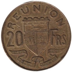 Monnaie monde - LA REUNION - KM11 - 20 francs 1961