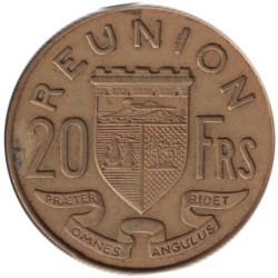 Monnaie monde - LA REUNION - KM11a -20 francs 1969